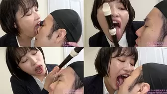 Miki Sunohara - School Teacher Punishes bad student by Extermely Hard Face Nose Licking