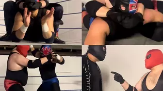 Masked man taps out 4 times