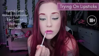 Trying On Lipsticks - 720p