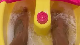 Soaking My Ebony Feet and Wiggling Toes
