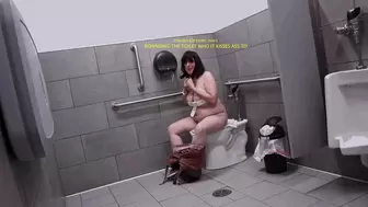 STRAP ON MY TITS COMING DOWN HARD ON THAT POS TOILET