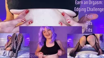 Earn An Orgasm Edging Challenge: Feet Ass Tits - Make It 3 Rounds Female Domination Orgasm Control JOI & Cum Countdown with Femdom Brat Mistress Mystique - MP4