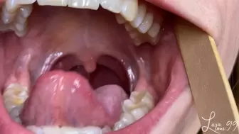 Mouth, teeth, tongue, uvula exploration full HD mp4