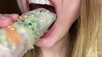 Spring rolls chewing full HD mp4