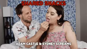 Shared Snacks ft Sydney Screams and Adam Castle - A Vore Scene featuring Giantess, Shrinking Fetish, Femdom POV, and Tiny Man - 1080 MP4