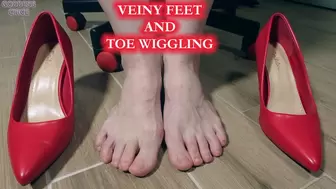 VEINY FEET AND TOE WIGGLING
