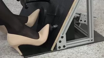 Angel Tries Out Some Hosiery on the Antique Car Pedals (MP4 - 1080p)