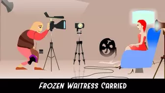 Frozen Waitress Gets Stripped