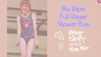 Blu Bikini Full Diaper Shower Cum