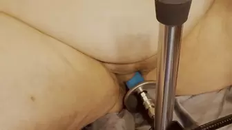 Hard fucking with blue dildo and vibrator