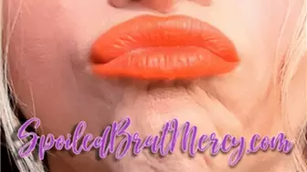 Orange Lipstick Lip Smelling (HD) WMV