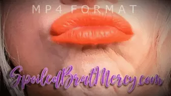 Orange Lipstick Lip Smelling (HD) MP4