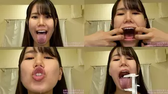 Miho Tomii - Erotic Long Tongue and Mouth Showing