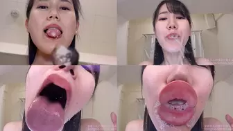 Miho Tomii - Smell of Her Erotic Long Tongue and Spit Part 1 - wmv 1080p