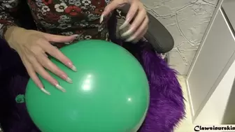 nails popping balloons