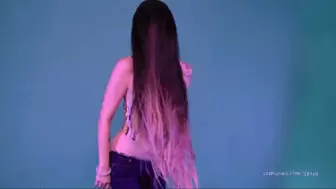HAIR OVER FACE: CHINESE RAPUNZEL BUN DROPS : 4 Super long hair bun drops HAIR IN FRONT OF FACE : nip slips : butt crack : sticking tongue through hair curtain 3840p 4K HD mp4