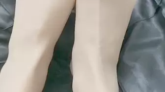 Pantyhose stocking nylon fetish feet legs claro 10 denier