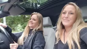 Sadie and Tessa Driving