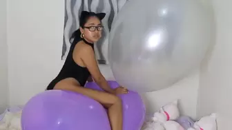Sexy Teacher Stella Sensually Rides To Pop Your HUGE Balloons