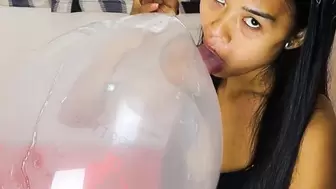 Sexy Fox Camylle Blows Kisses Licks Spits On And In Then Nail Pops Your Balloon