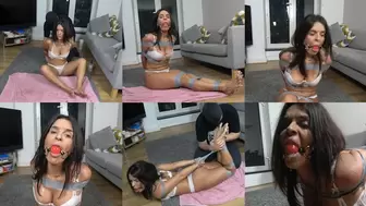 Beautiful Latina Got HOGTIED and GAGGED and Dirty Feet From The Beach Worshipped! 4K(UHD 2160p)