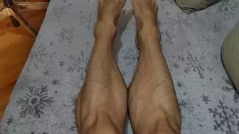 Iron Ivy, bare legs, bare feet, calves popping
