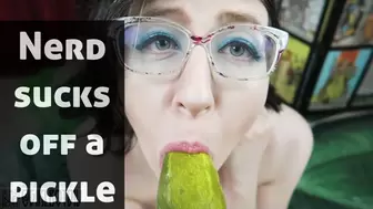 Nerd Sucks Off A Pickle