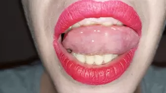 I lick my sexy red lips