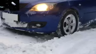 Wheelspin Session in Snow Mazda