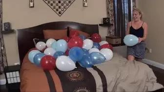 Sexy balloon POPPING in the bedroom