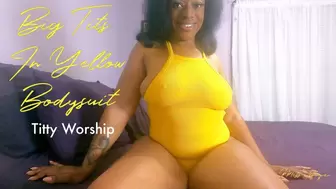 Big Tits In Yellow Bodysuit