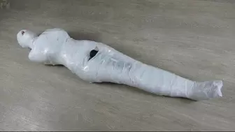 White stretch wrap with vibrator