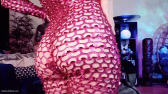 The Ultimate Pink Catsuit Tease