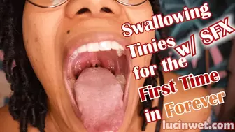 Swallowing Tinies for the First Time in Forever 1080p MP4 (With SFX)