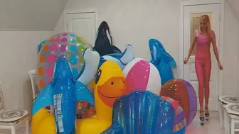 Alla POP nails and heels a lot of inflatable toys and fucks them!!!