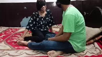 Indian Cuck-Old Boy Fuck Slim Alluring Wifey with Him Friend Threesome