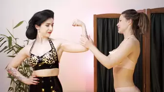 Two goddesses showing off their biceps (1080p)