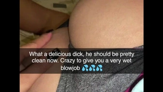 Dirty ex-wife likes to cheat on her fiance on snapchat with a fresh boy with a gigantic wide dong