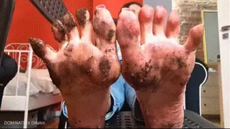 I am home, and I have dirty feet, who is going to clean them?