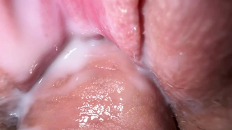 This snatch gets wet from the first touch, Extreme close up creamy fuck