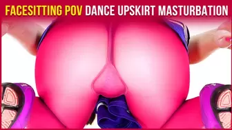 Upskirt Dance Squats and Masturbation - Facesitting POV Close-up