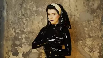 Latex nun seduces you (4K)