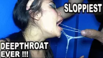 DEEP THROAT SPIT FETISH 230118H VIOLET SLOPPY DEEPTHROAT AGAINST THE WALL HD MP4