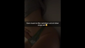 Teacher wants to cheat with Stud in Classroom Snapchat German