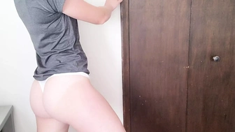 dildo solo masturbate after yoga and workout