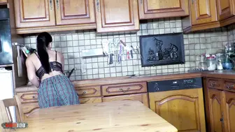 Spectacular Fresh Brunette Yasmin Daferro Fucking in the Kitchen with Her BF