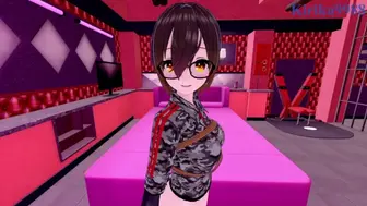 Roboco-san and I have intense sex in a voyeur room. - Hololive VTuber SELF PERSPECTIVE Asian cartoon