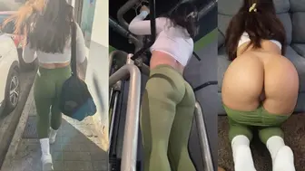 POINT OF VIEW: Incredible giant-rear-end brunette rewards me by fucking after training at the gym